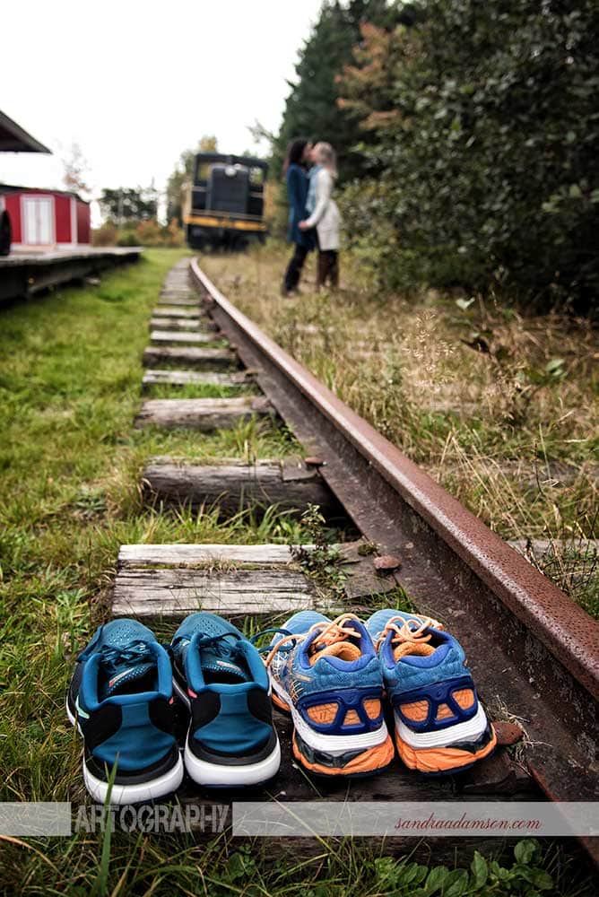 musquodoboit, ns, nova scotia, train, museum, railroad, tracks, sneakers, ring, engaged, engagement,photography, photographer, halifax, hrm,love, couple, LGBT, lesbian, same sex, station, car, 