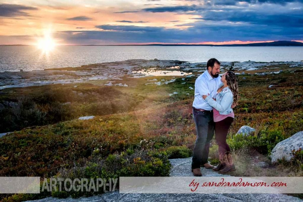 halifax, ns, nova scotia, peggy's cove, wedding, engagement, ring, rocks, fall, colors, ocean, sea, sunset