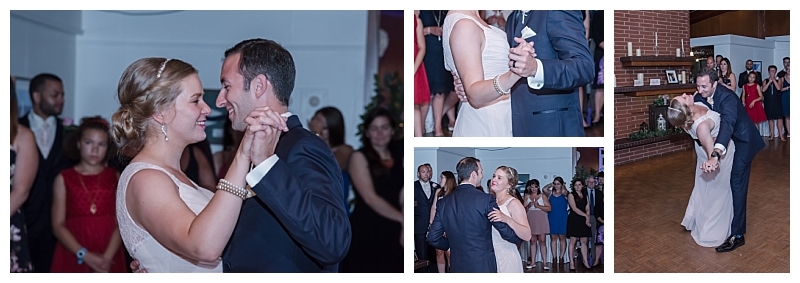 The bride and groom have their first dance together at a Saraguay House wedding in Halifax, NS.