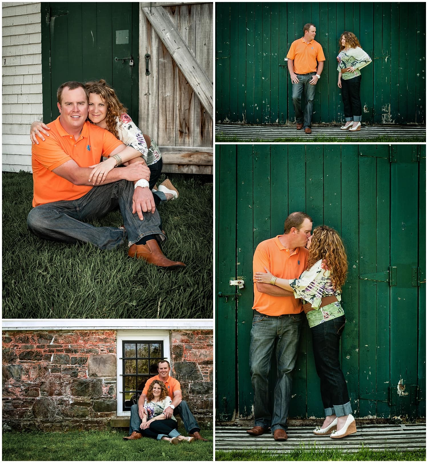 A couple in love having their engagement photos taken at the Mount Uniacke House in Nova Scotia.