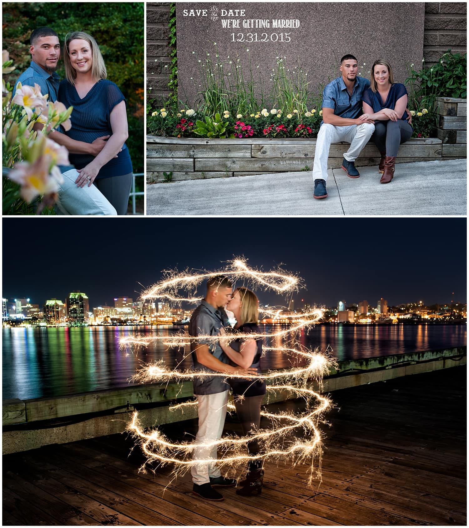 A couple in love on the dartmouth waterfront posing for engagement photos in Nova Scotia.