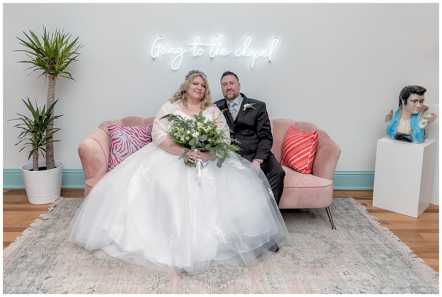 The bride and groom are going to the chapel and they are going to get married at the Wolfville Chapel in Nova Scotia.