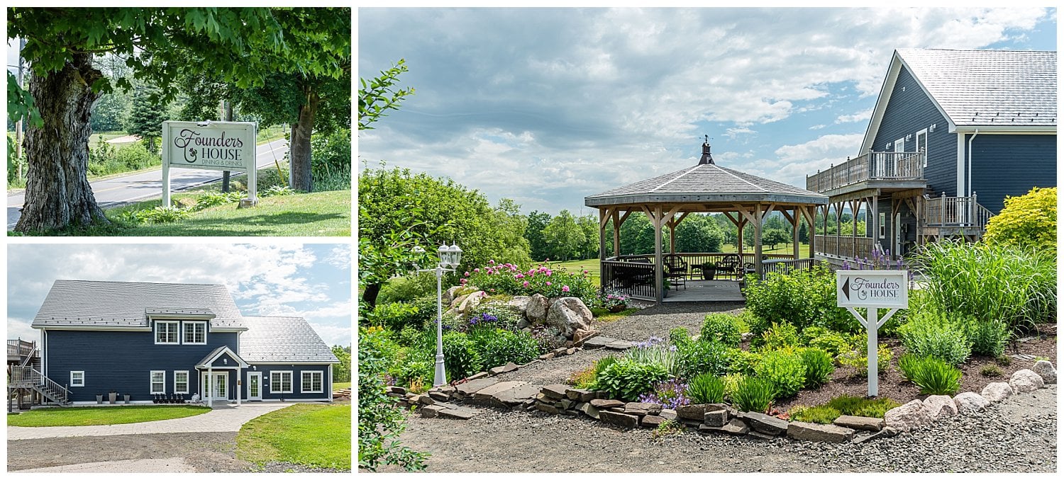 The grounds of the Founders House wedding venue in Annapolis Royal NS.