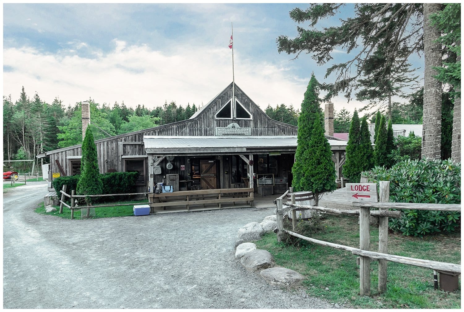 The Logger's Lodge where wedding ceremonies and receptions take place at Hatfield Farm in Halifax.