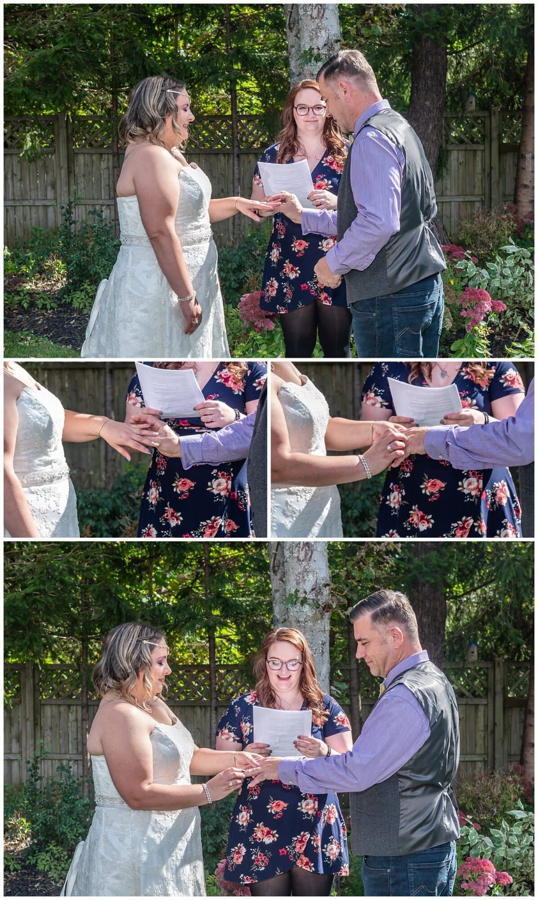 The bride and groom include the witches of the east, west, north and south in their unique wedding elopement with a knot tieing ceremony..